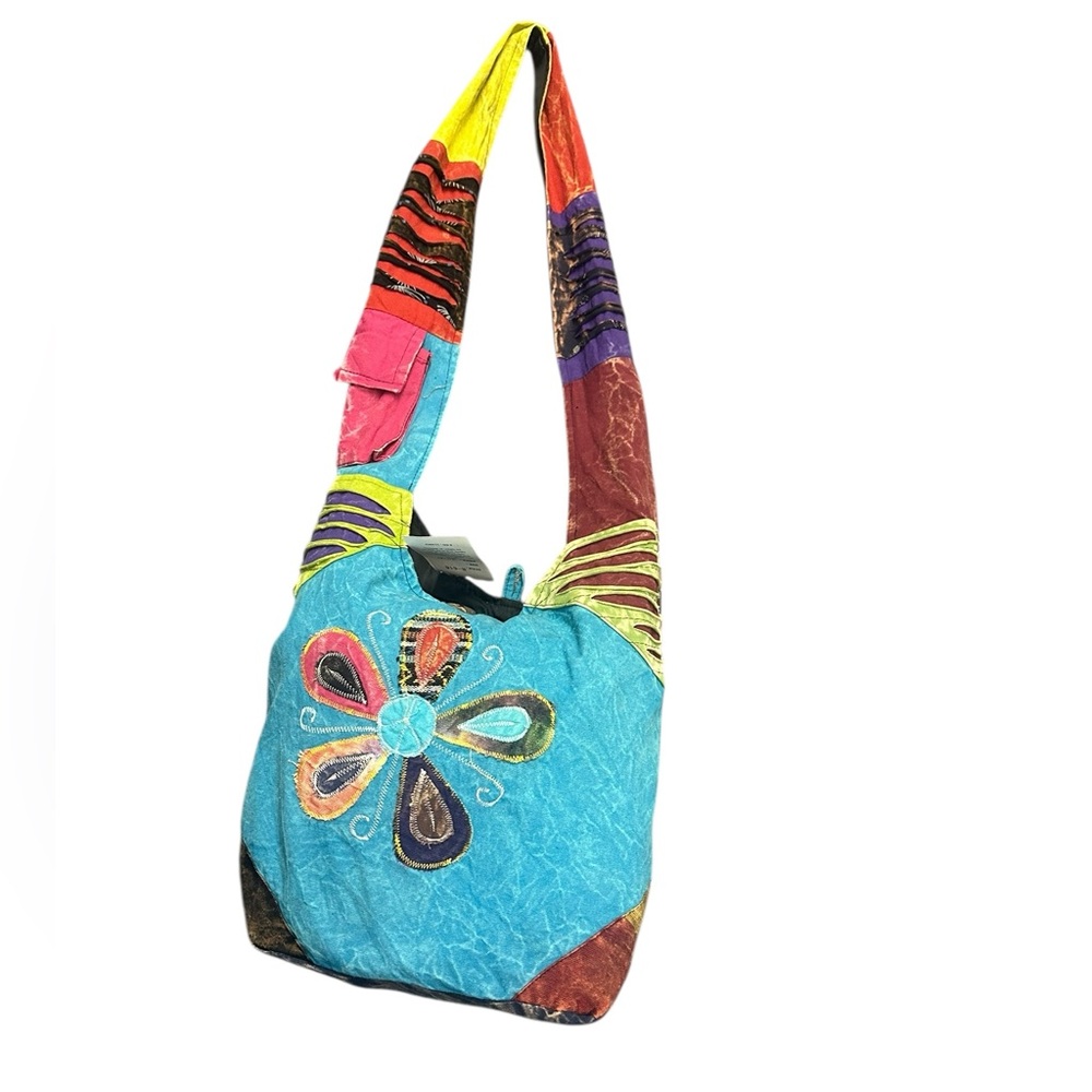 Colorful Women's  Crossbody Bag with Floral Design. B618.    CL/GR 09